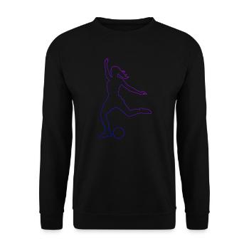 Football féminin Football Soccer Jeux de football - Sweat-shirt Unisexe - noir - Devant - Alina (178cm) & Michal (187cm)