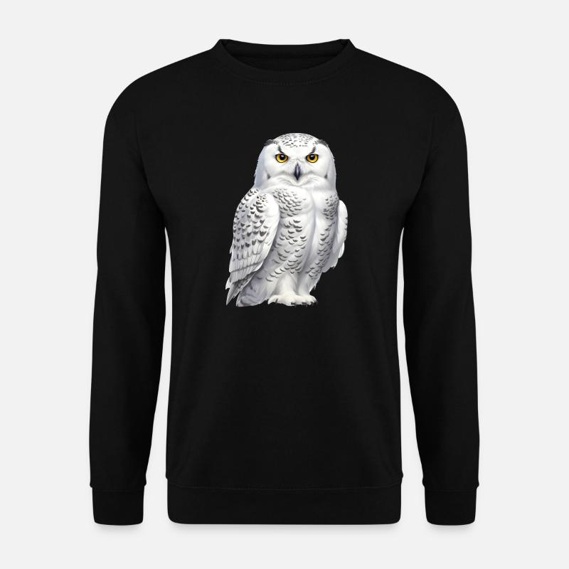 Snowy Owl - Unisex Sweatshirt - black