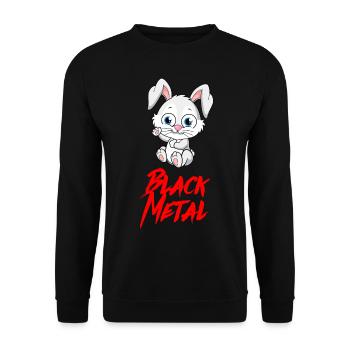 BLACK METAL Death Metal Heavy Rock Music - Unisex Sweatshirt - black - Front - Alina (178cm) & Michal (187cm)