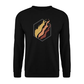 Fire Merch Edition - Unisex Sweatshirt - black - Front - Alina (178cm) & Michal (187cm)