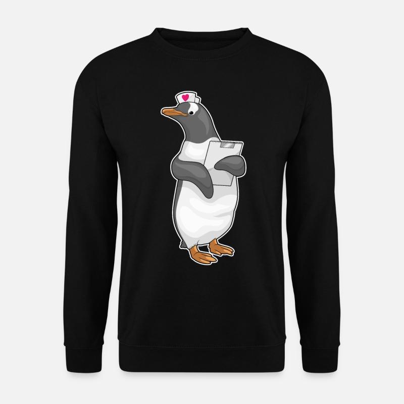 Pinguin Krankenschwester Stethoskope - Unisex Pullover - Schwarz