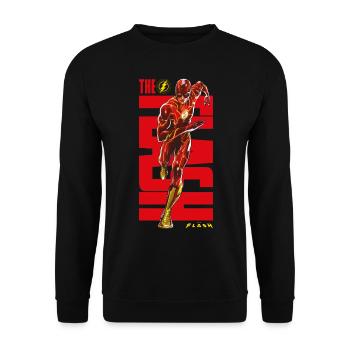 The Flash S'Exécute Logo Rouge - Sweat-shirt Unisexe - noir - Devant - Alina (178cm) & Michal (187cm)