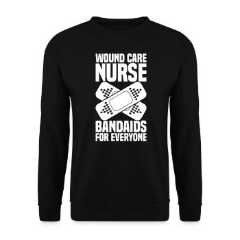 Wound Care Nurse - Unisex Sweatshirt - black - Front - Alina (178cm) & Michal (187cm)
