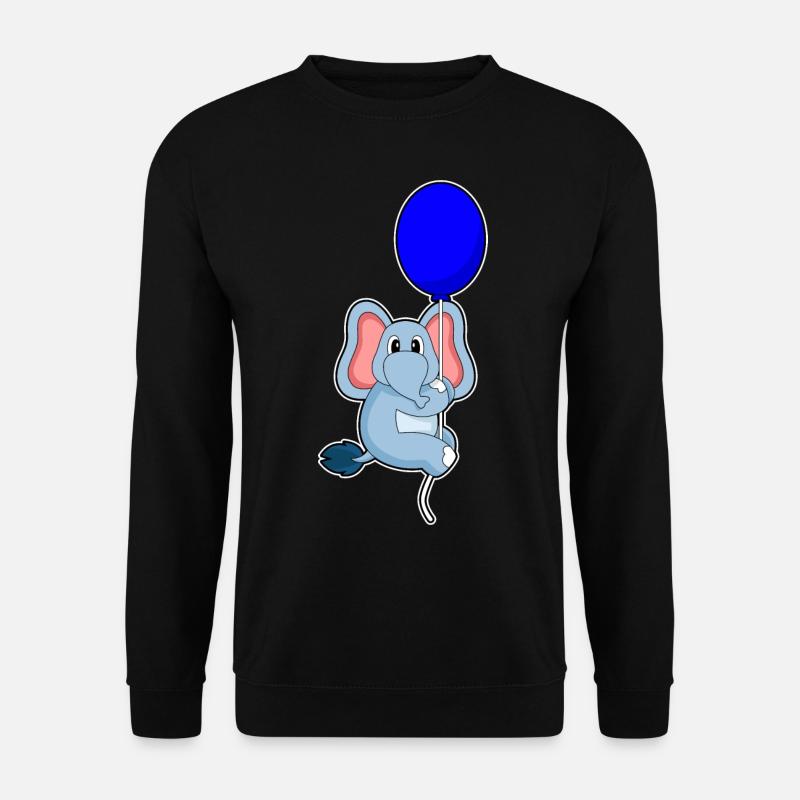 Elephant Balloon - Unisex Sweatshirt - black