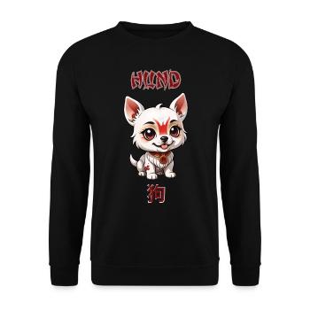 Chien - Astrologie - Sweat-shirt Unisexe - noir - Devant - Alina (178cm) & Michal (187cm)