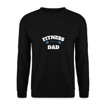 Fitness Sport Papa Haltère - Sweat-shirt Unisexe - noir - Devant - Alina (178cm) & Michal (187cm)