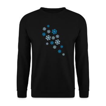 schneeflocken schnee winter - Unisex Pullover - Schwarz - Vorne - Alina (178cm) & Michal (187cm)