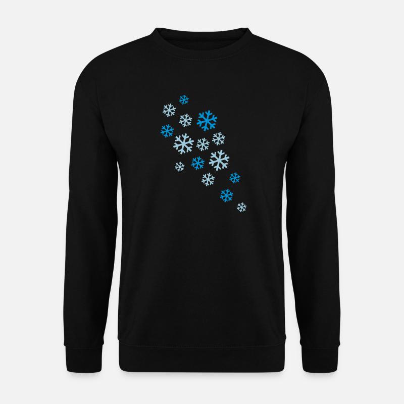 schneeflocken schnee winter - Unisex Pullover - Schwarz