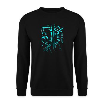 Biking Horror - Skelett Abstrakt - Unisex Pullover - Schwarz - Vorne - Alina (178cm) & Michal (187cm)