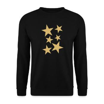 stars - Unisex Sweatshirt - black - Front - Alina (178cm) & Michal (187cm)