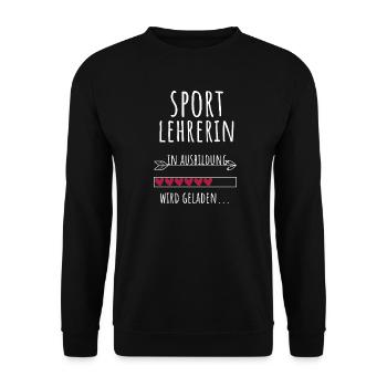 Sportlehrerin in Ausbildung Geschenk - Unisex Pullover - Schwarz - Vorne - Alina (178cm) & Michal (187cm)