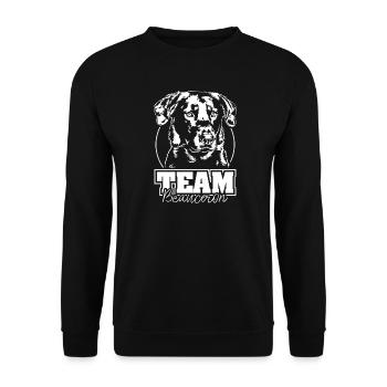 ÉQUIPE BEAUCERON Chien de sport Chiens Chien Wilsigns - Sweat-shirt Unisexe - noir - Devant - Alina (178cm) & Michal (187cm)