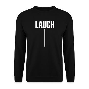 Lauch - minimalistisches Design T-Shirt - Unisex Pullover - Schwarz - Vorne - Alina (178cm) & Michal (187cm)