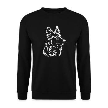 Harzer Fuchs Head "Black Edition" - Unisex Sweatshirt - black - Front - Alina (178cm) & Michal (187cm)