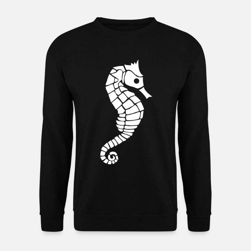 Weißes Seepferdchen - Unisex Pullover - Schwarz