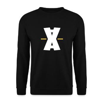 Double X dash digital art - Unisex Sweatshirt - black - Front - Alina (178cm) & Michal (187cm)