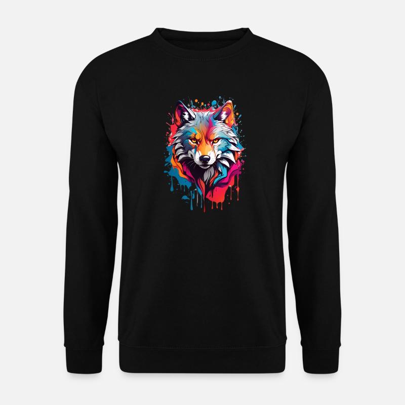 Cool Wolf - Unisex Sweatshirt - black