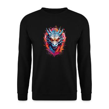 Cool Dragon - Sweat-shirt Unisexe - noir - Devant - Alina (178cm) & Michal (187cm)