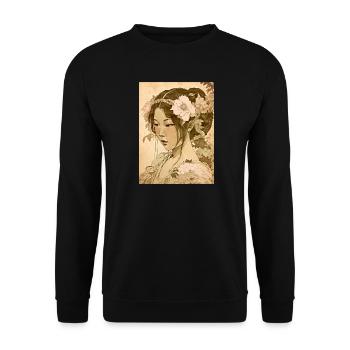 Das Herz Japans 01 - Unisex Pullover - Schwarz - Vorne - Alina (178cm) & Michal (187cm)