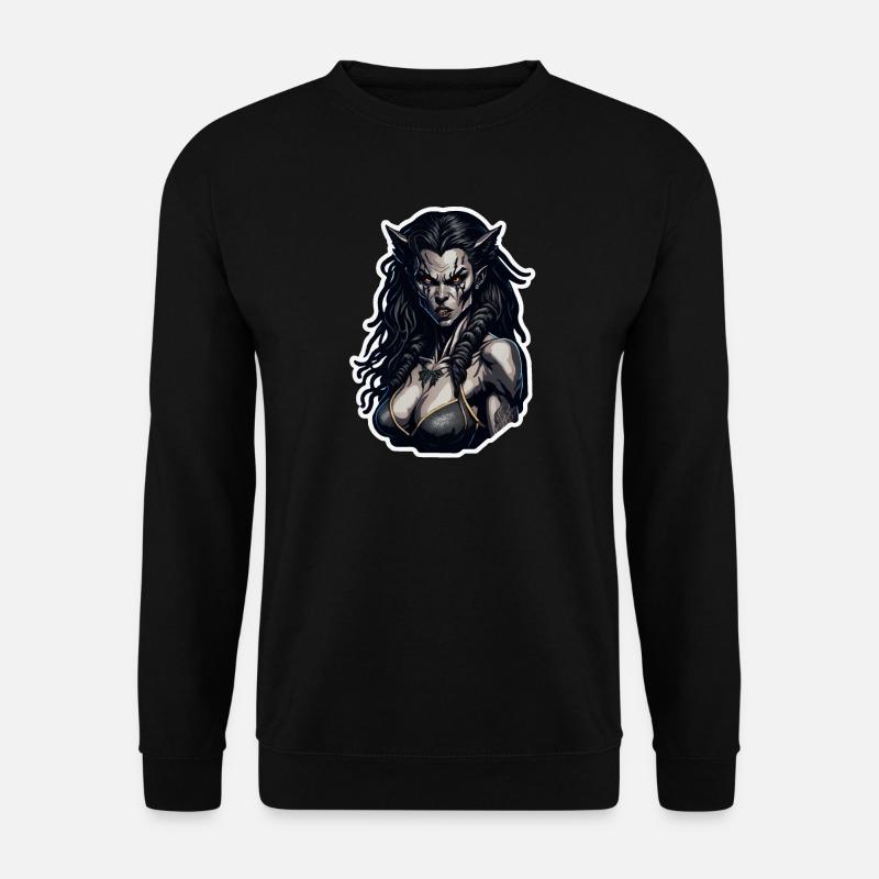 Dämonenelf Narbenblick - Unisex Pullover - Schwarz