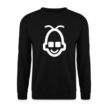 Lustiges Gesicht Music Design - Unisex Pullover - Schwarz - Vorne - Alina (178cm) & Michal (187cm)