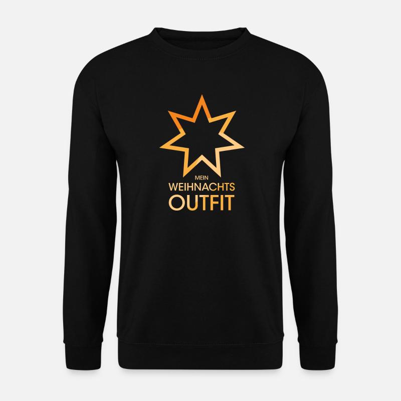 Weihnachtsoutfit Stern Symbol icon Weihnachten - Unisex Pullover - Schwarz