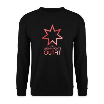 weihnachtsoutfit Symbol Weihnachten Stern Symbol - Unisex Pullover - Schwarz - Vorne - Alina (178cm) & Michal (187cm)