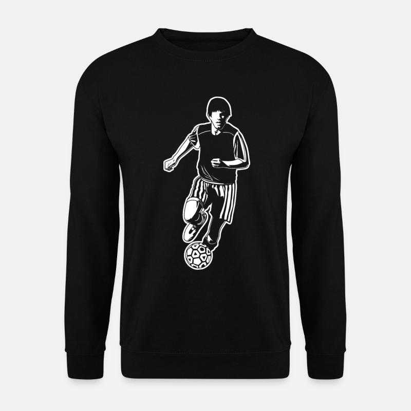 Soccer Player Drawing - Unisex Sweatshirt - black