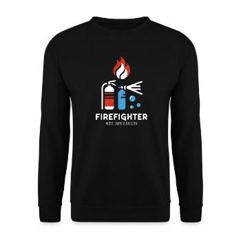 Firefighter Association More Than a Passion - Unisex Sweatshirt - black - Front - Alina (178cm) & Michal (187cm)