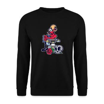 Papagei Tier Vogel Afrika Vogelliebhaber Zoo - Unisex Pullover - Schwarz - Vorne - Alina (178cm) & Michal (187cm)