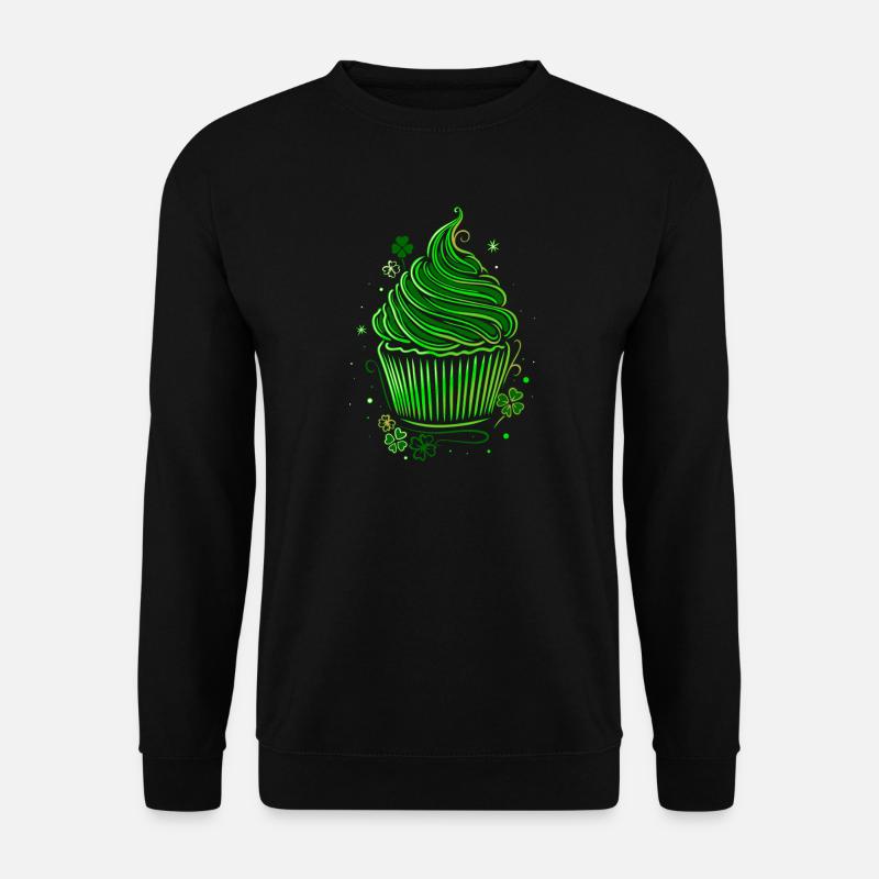 St Patrick's Day Cupcake Muffin - Unisex Sweatshirt - black