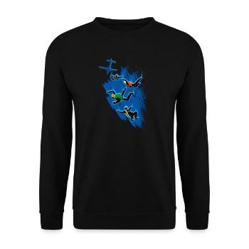 Skydiver - Unisex Pullover - Schwarz - Vorne - Alina (178cm) & Michal (187cm)