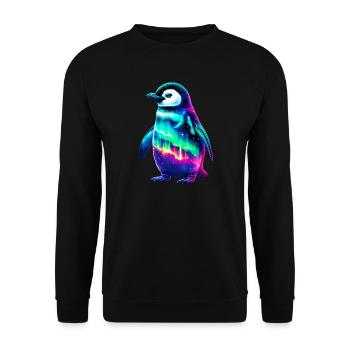 Manchot aurore boréale - Sweat-shirt Unisexe - noir - Devant - Alina (178cm) & Michal (187cm)