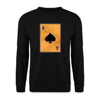 Jackpot Casino Jeux de hasard Jeu de cartes Tour de poker - Sweat-shirt Unisexe - noir - Devant - Alina (178cm) & Michal (187cm)