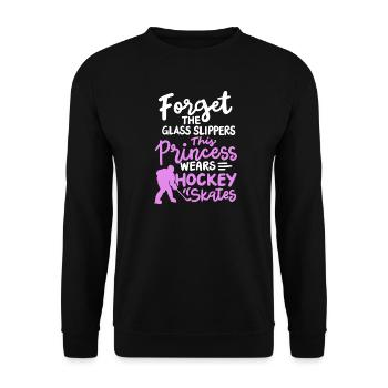 Eishockey Mädchen Hockey Schlittschuhe - Unisex Pullover - Schwarz - Vorne - Alina (178cm) & Michal (187cm)