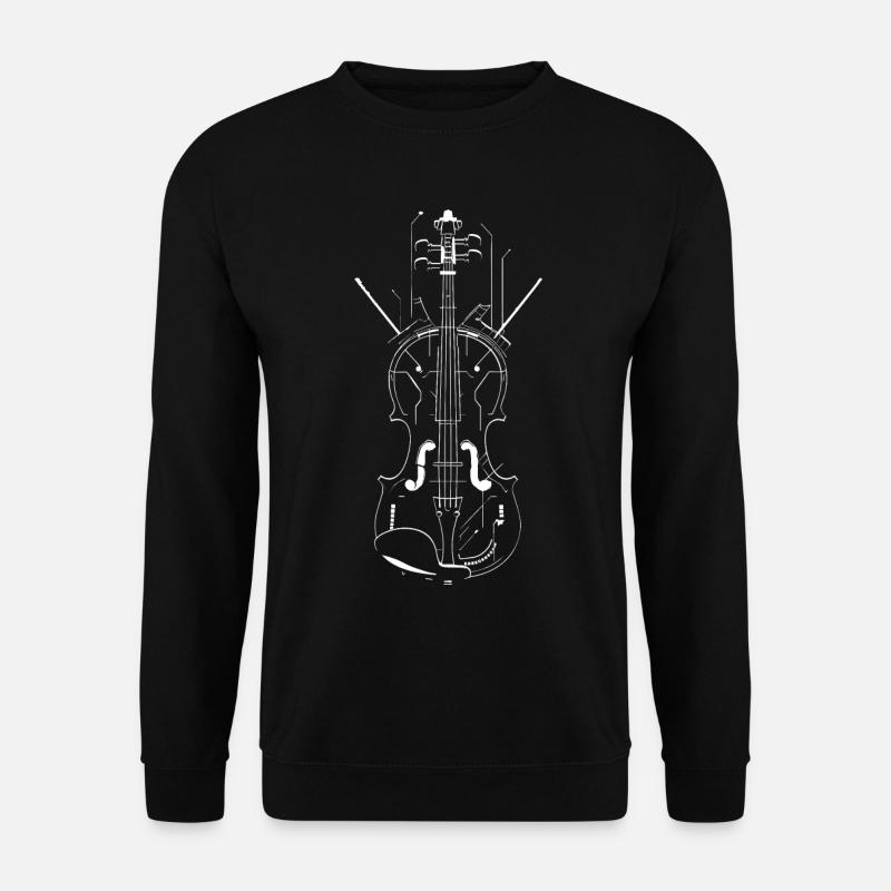 Violin Line Drawing - Unisex Sweatshirt - black