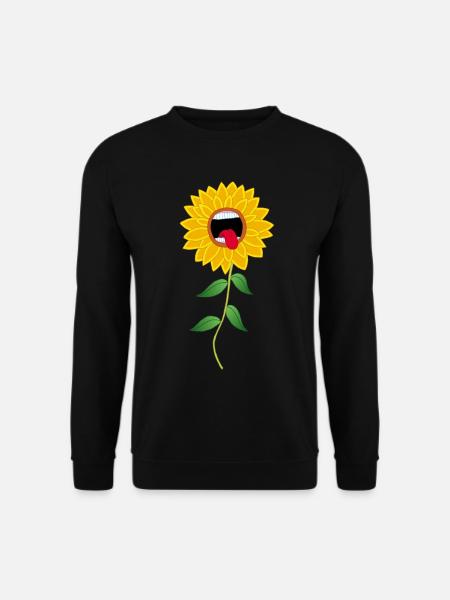 Howling Sunflower Flower - Unisex Sweatshirt - black