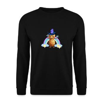 Peanut Arc-en-ciel Enfants Enfant Peanuts Baby - Sweat-shirt Unisexe - noir - Devant - Alina (178cm) & Michal (187cm)