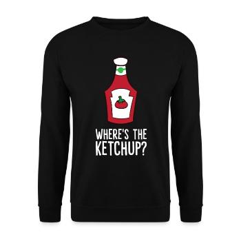 Ketchup - Where's the Ketchup? - Unisex Sweatshirt - black - Front - Alina (178cm) & Michal (187cm)