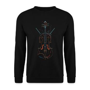 Violon - Sweat-shirt Unisexe - noir - Devant - Alina (178cm) & Michal (187cm)