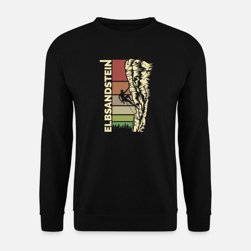 Klettern Elbsandstein Gebirge - Sächsische Schweiz - Unisex Pullover - Schwarz