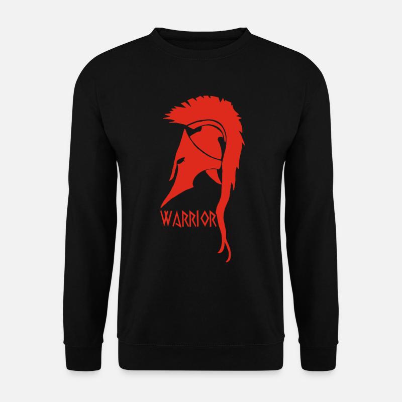 Antiker Krieger Roter Helm - Unisex Pullover - Schwarz