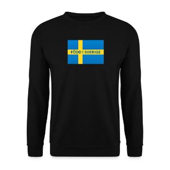 Drapeau suédois – Né en Suède - Sweat-shirt Unisexe - noir - Devant - Alina (178cm) & Michal (187cm)