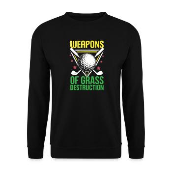 Golf - Weapons of Grass Destruction - Unisex Sweatshirt - black - Front - Alina (178cm) & Michal (187cm)