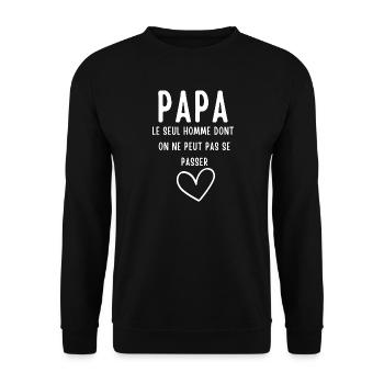 Funny Dad Men's Unique Message T-Shirt - Unisex Sweatshirt - black - Front - Alina (178cm) & Michal (187cm)