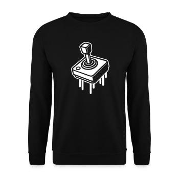 Retro Gamer Icon - Unisex Sweatshirt - black - Front - Alina (178cm) & Michal (187cm)