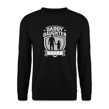 Daddy Daughter Squad Matching Father Daughter - Unisex Sweatshirt - black - Front - Alina (178cm) & Michal (187cm)