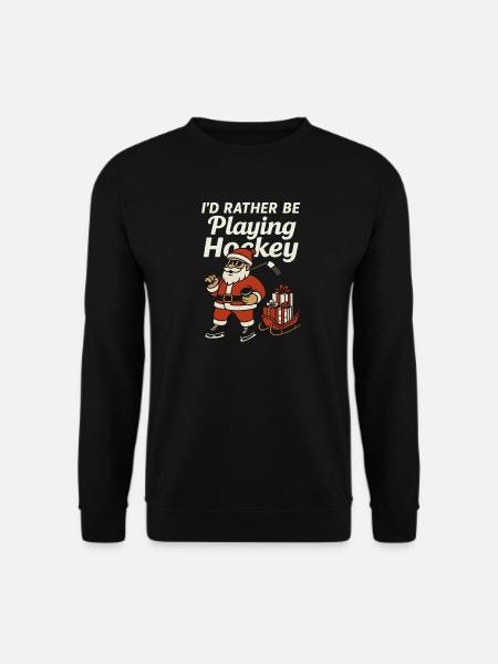 Lustiges Eishockey TShirt Weihnachtsgeschenk - Unisex Sweatshirt - black