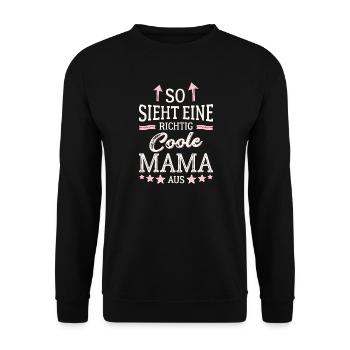 Voici à quoi ressemble une maman cool Meilleure maman - Sweat-shirt Unisexe - noir - Devant - Alina (178cm) & Michal (187cm)