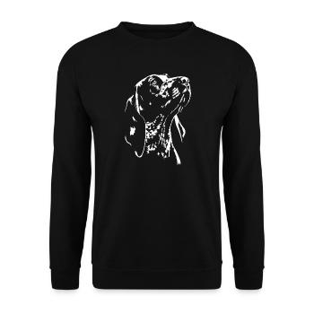 Bracco Italiano Silhouette Hunting Dogs Wilsigns - Unisex Sweatshirt - black - Front - Alina (178cm) & Michal (187cm)